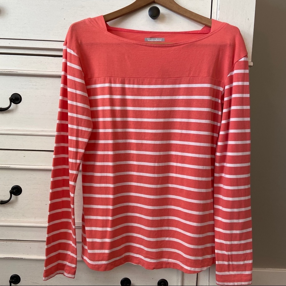 Columbia Omni-Wick Long Sleeve PFG Striped Shirt.  Size Medium.